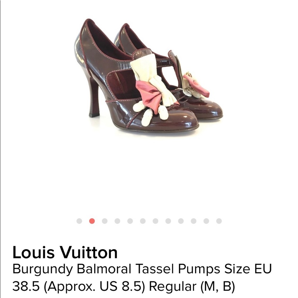 Louis Vuitton Burgundy Balmoral Tassle Pumps